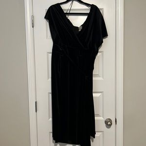 ASOS off-shoulder velvet dress